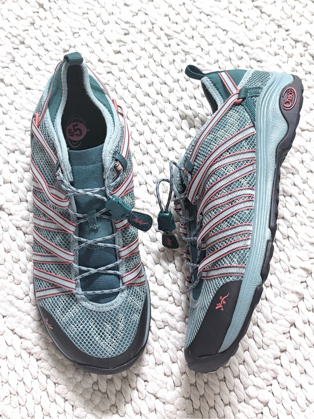 CHACO Outcross EVO 1.5 Trail Hiking Water Shoes Sneakers Teal Womens 9 EUC